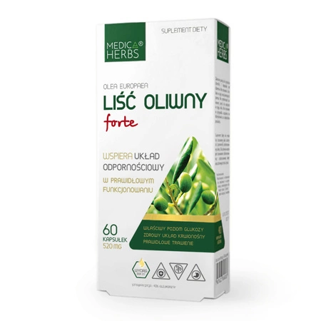 Liść Oliwny FORTE (60 kaps) Medica Herbs