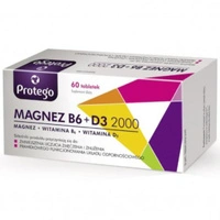 Protego Magnez B6 + Witamina D3 2000 IU - 60 tabletek