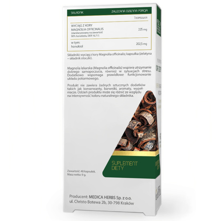 Medica Herbs Magnolia Lekarska 225 mg - 40 kapsułek