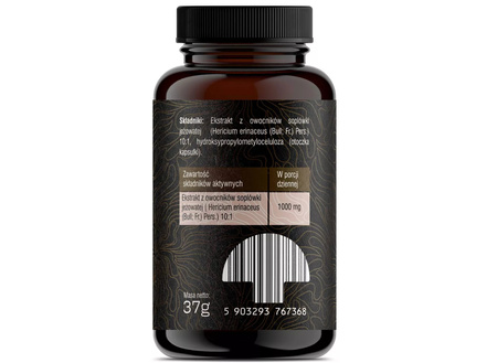 Lion's mane (Soplówka Jeżowata) Ekstrakt 10:1 - 60 kapsułek Solve Labs