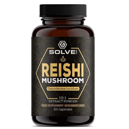 Reishi Ekstrakt 10:1 w kapsułkach 60 szt. Solve Labs Adaptogen Odporność