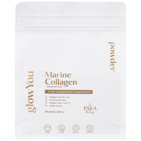 Kolagen Morski glow You 5000 mg Smak cytrynowy w proszku (30 porcji) Paka Natury