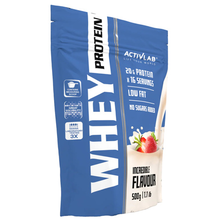 Odżywka Białkowa Koncentrat 85% WPC Activlab Whey Protein - Truskawka - 500g