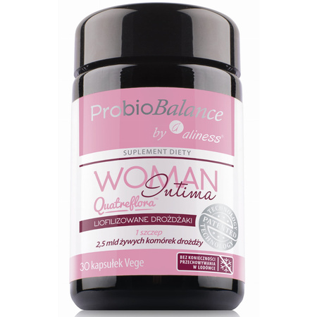 Aliness Probiotyk dla Kobiet Probiobalance Woman Intima Quatreflora 2,5 mld - 30 kapsułek VEGE