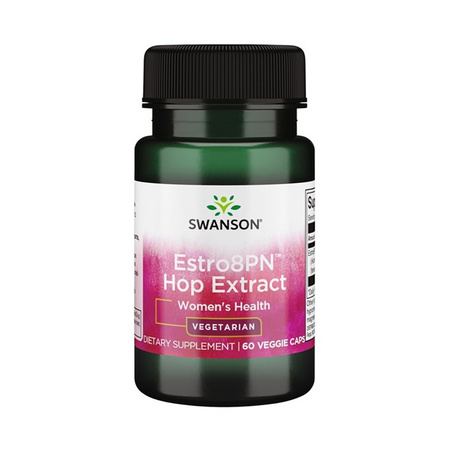 Swanson Estro8Pn Hop Extract, Chmiel Zwyczajny Ekstrakt 10 mg - 60 kapsułek