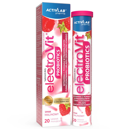 Activlab Pharma ElectroVit Probiotics - 20 tabletek musujących o smaku malinowym