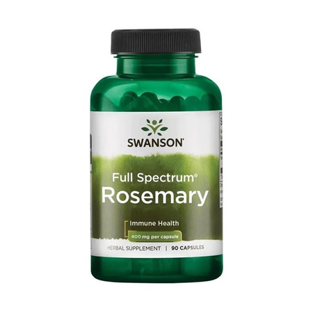 Swanson Rozmaryn Lekarski (Rosemary) 400 mg - 90 kapsułek