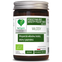 Skrzyp polny BIO + Pokrzywa BIO 400mg (100 tabl) Włosy Paznokcie BeOrganic Aliness