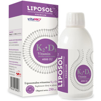 LIPOSOL Liposomalna Witamina K2 VitaMk7 100 mcg + D3 4000 IU - 100 ml
