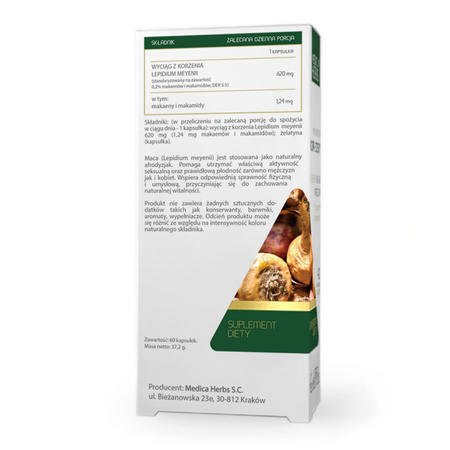 Medica Herbs Maca 620 mg 60 kapsułek