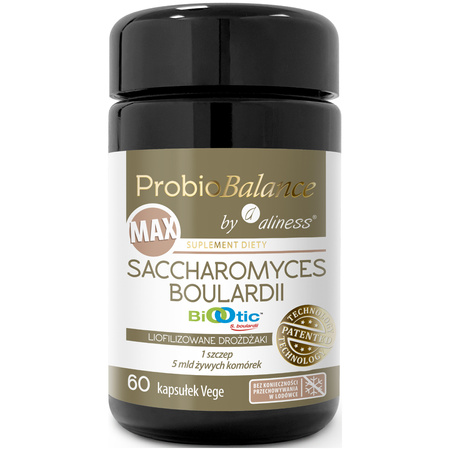 Probiotyk Probiobalance Saccharomyces Boulardii MAX 5 mld - 60 kapsułek Aliness