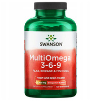 Swanson MultiOmega 3-6-9 Kwasy tłuszczowe Omega 120 kapsułek