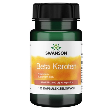 Beta Karoten Witamina A 10000 IU (100 kaps) Swanson