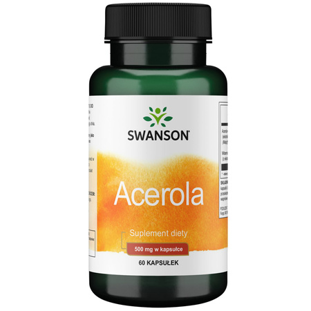Acerola Naturalna Witamina C 500 mg 60 kapsułek Swanson