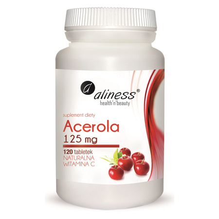 Acerola 125 mg Naturalna Witamina C (120 tabl) Aliness