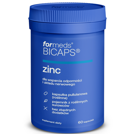 BICAPS ZINC 25 mg Cytrynian cynku (60 kaps) ForMeds