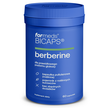 Berberyna (Berberine HCL 97%) 60 kapsułek Bicaps ForMeds