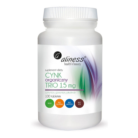Cynk Organiczny TRIO 15 mg (100 tabl) Aliness