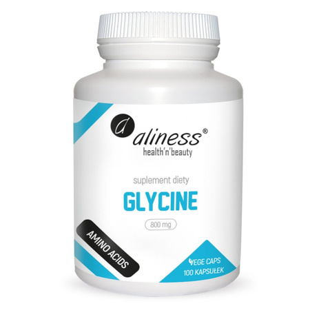 Glycine 800 mg (Glicyna) Aminokwas 100 kapsułek VEGE Aliness