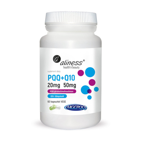 Koenzym Q10 50 mg + PQQ 20 mg (60 kaps) Aliness