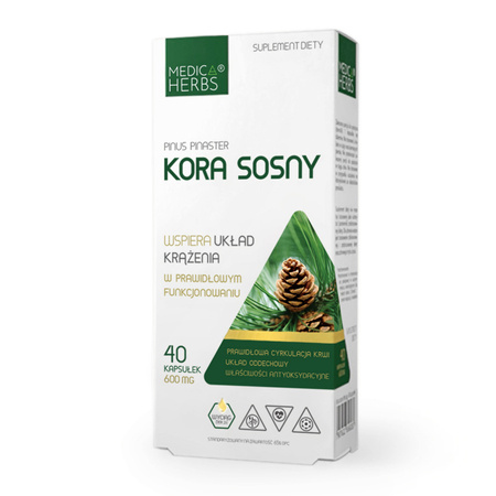 Kora Sosny (Pinus pinaster) 600 mg (40 kaps) Medica Herbs