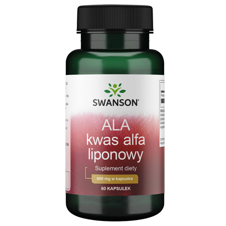 Kwas Alfa Liponowy ALA 600 mg (60 kaps) Swanson