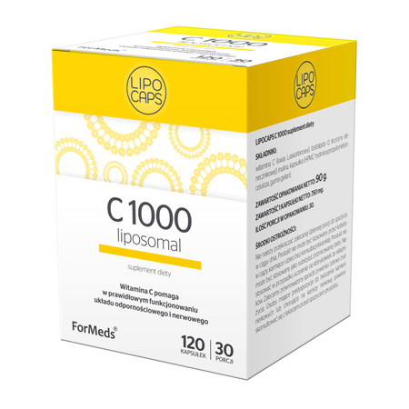 LIPOCAPS Liposomalna Witamina C 1000 mg (120 kaps) ForMeds