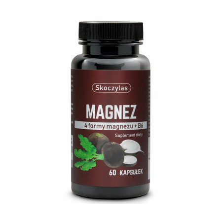 Magnez 4 formy + Witamina B6 i Czarna Rzepa (60 kaps) Skoczylas