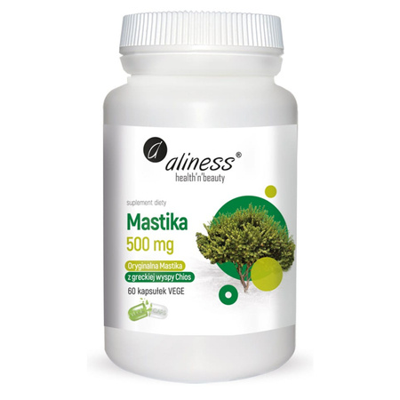 Mastika Sproszkowana żywica 500 mg Pistacia lentiscus (60 kaps) Aliness