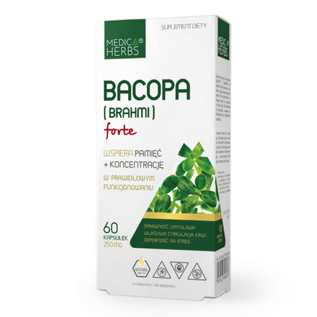 Medica Herbs Bacopa FORTE (Brahmi) 600 mg - 60 kapsułek