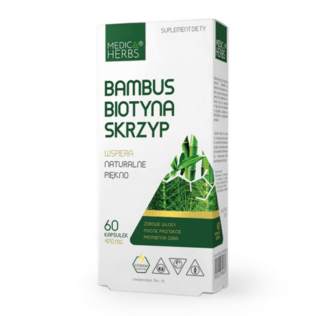 Medica Herbs Bambus Biotyna Skrzyp 470 mg - 60 kapsułek