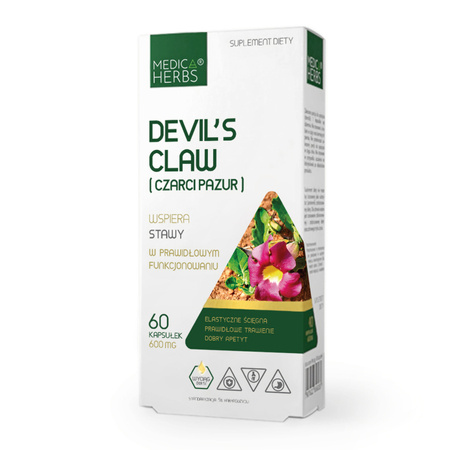 Medica Herbs Devil’s Claw (Czarci Pazur) 600 mg - 60 kapsułek