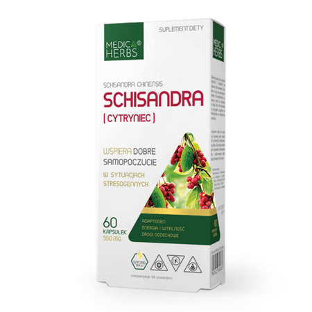 Medica Herbs Schisandra (Cytryniec) 550 mg 60 kapsułek