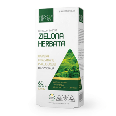 Medica Herbs Zielona Herbata 520 mg - 60 kapsułek