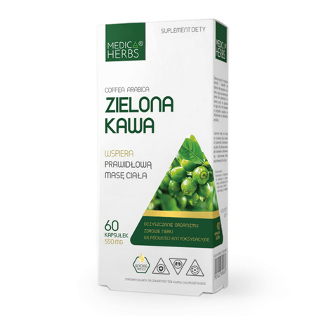 Medica Herbs Zielona Kawa 550 mg - 60 kapsułek