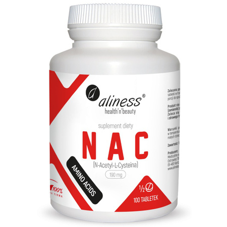 NAC N-Acetyl-L-Cysteine 190 mg Aminokwas (100 tabl) Aliness
