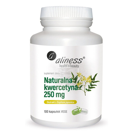 Naturalna kwercetyna 250 mg (100 kaps) Aliness