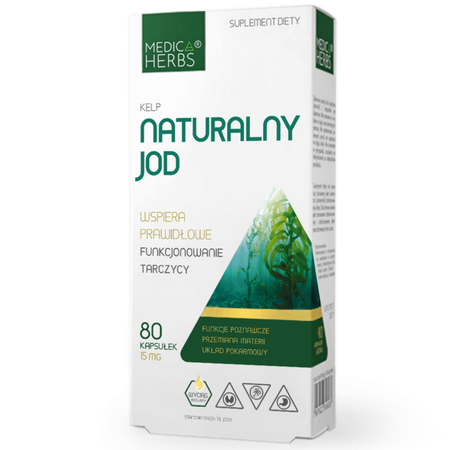 Naturalny JOD Kelp 15 mg 80 kapsułek Medica Herbs