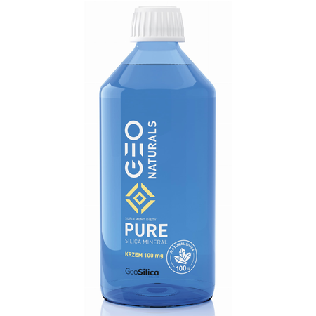 Naturalny Krzem 100 mg w płynie (500 ml) Silica Pure GeoNaturals