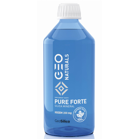 Naturalny Krzem 200 mg w płynie (500 ml) Pure Silica FORTE GeoNaturals