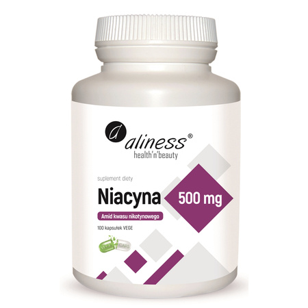 Niacyna 500 mg Witamina B3 (100 kaps) Aliness