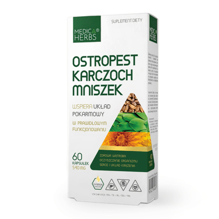Ostropest Karczoch Mniszek 540 mg (60 kaps) Medica Herbs