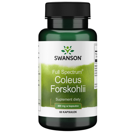 Swanson Coleus Forskohlii (Pokrzywa Indyjska) 400 mg 60 kapsułek
