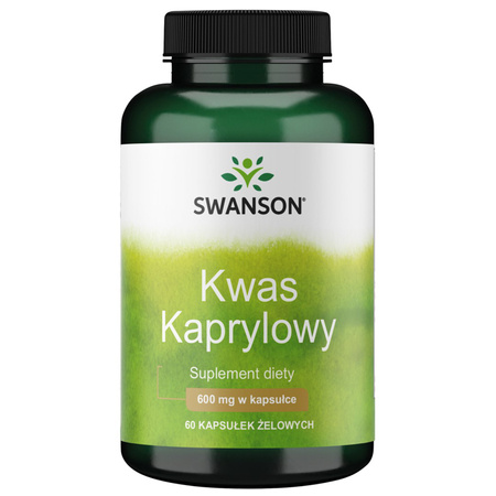 Swanson Kwas Kaprylowy 600 mg 60 kapsułek