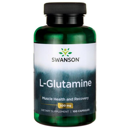 Swanson L-Glutamine (Glutamina) 500 mg 100 kapsułek