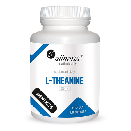 Teanina (L-Theanine) Aminokwas 200 mg (100 kaps) Aliness