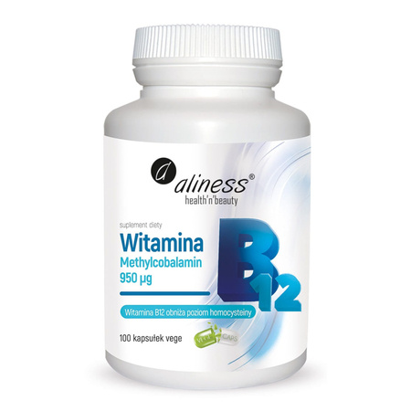 Witamina B12 Methylcobalamin (Metylokobalamina) 950 µg (100 kaps) Aliness