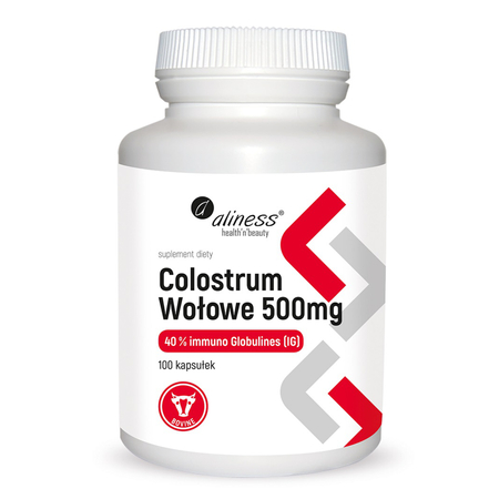 Colostrum Wołowe 500 mg (100 kaps) Aliness