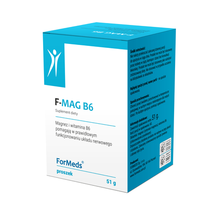 F-MAG B6 Cytrynian Magnezu + Witamina B6 w proszku (51 g) 60 porcji ForMeds