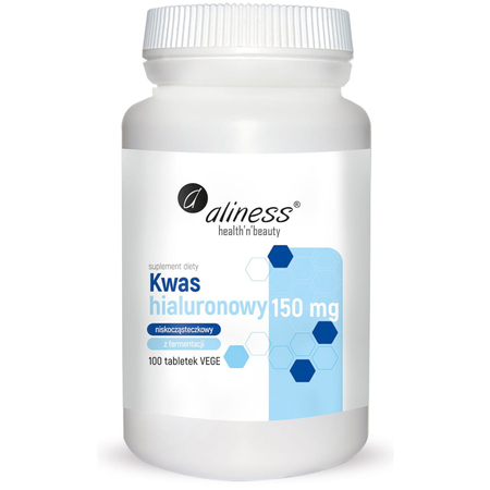 Kwas Hialuronowy 150 mg 100 tabletek Vege Aliness